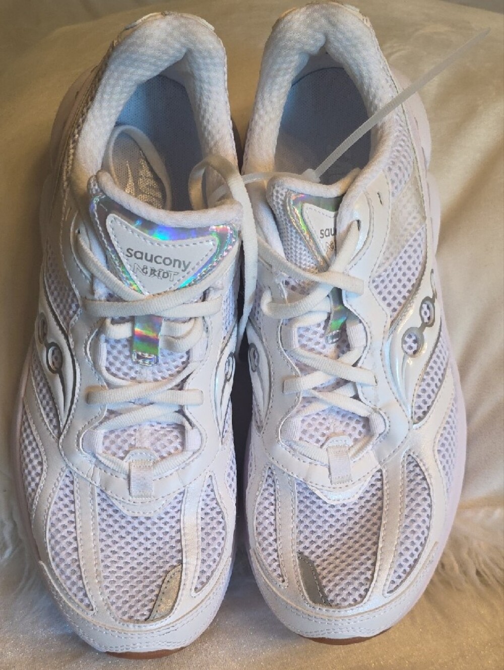Saucony Unisex White Mesh Cushioned Running Shoe 9.5 Men EU 43 27.5 Cm - Picture 14 of 16